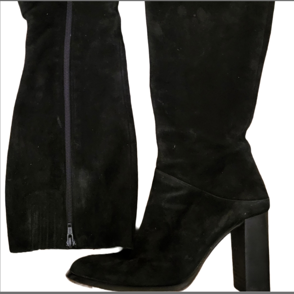 Tall seude boots